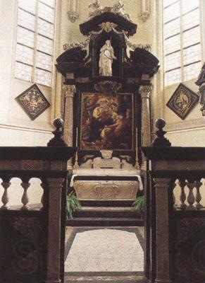 Peter Paul Rubens Rubes'funerary chapel in St Jacob's Church Antwerp,with the artist's (mk01) Norge oil painting art